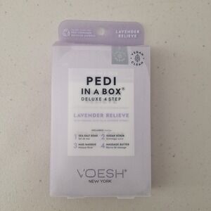 Voesh New York Luxury Pedi In a Box Deluxe 4 Step LAVENDER RELIEVE Vegan NEW